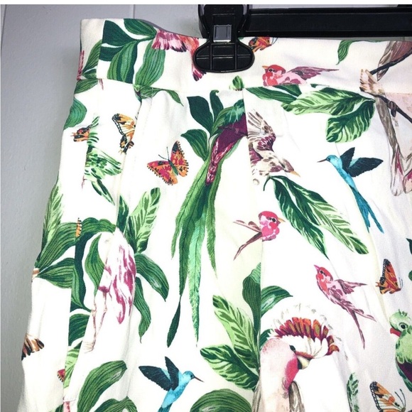 Ann Taylor Petite Tropical Bird Printed Shorts - Picture 3 of 4